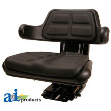 Wrap Around Back w/ Arms, Plastic, BLK, 300 lb / 136 kg Weight Limit 10"" x22.1"" x18 -  A & I PRODUCTS, A-W223BL